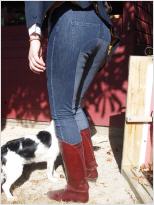 Damen Jeans Classic Leather